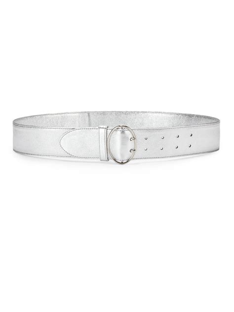 Nappa leather wide belt 